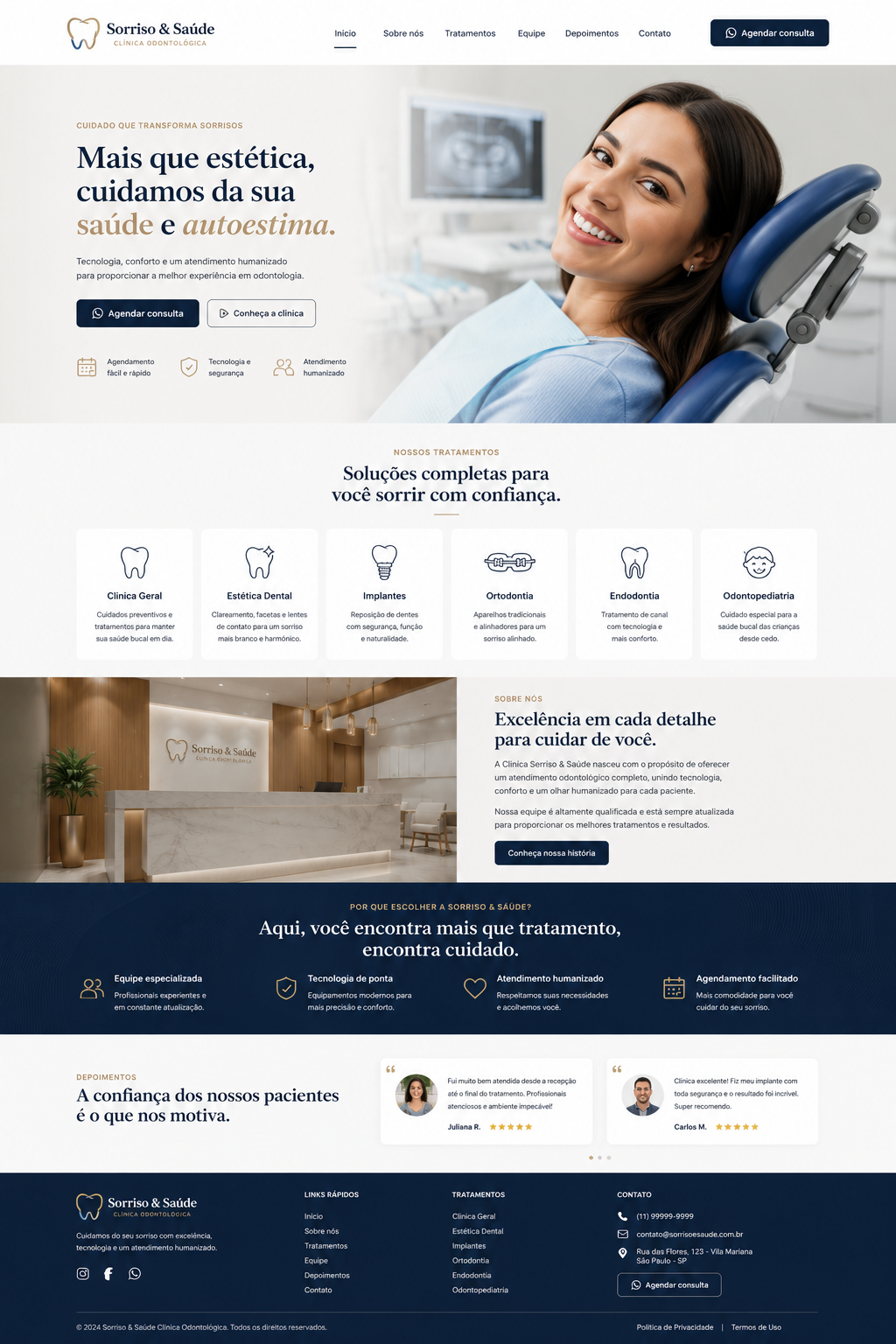 Site Sorriso & Saúde